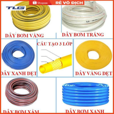 Vòi phun xịt rửa xe, tưới cây chuyên nghiệp 20m 206817 (cút đồng nối đồng) 