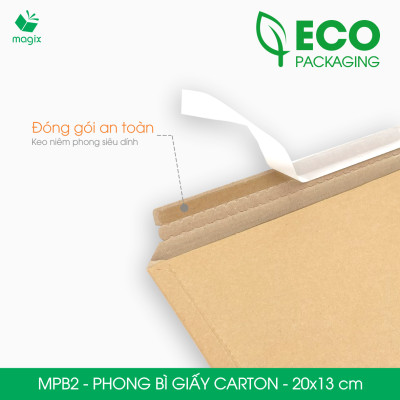 MPB2 - 20x13 cm - 20 phong bì carton đóng hàng - Bìa gói hàng, bìa cứng, bì thư | Magix Packaging