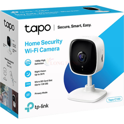 Camera trong nhà TP-Link Tapo Home Security Wifi 1080p C100 - Hàng chính hãng