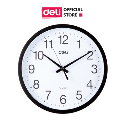 Đồng Hồ Treo Tường Kim Trôi Quazt Cao Cấp Deli Không Tiếng Ồn Có Bảo hành Kèm Móc Treo 9005