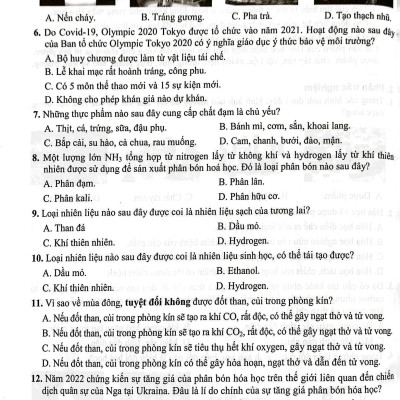 Bài Tập Phát Triển Năng Lực Hóa Học 10