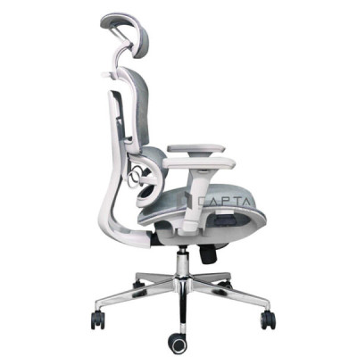 Ghế lưới Engonomic khung nhựa trắng ngả lưng thư giãn 125 độ CM4533-1M Nội thất Capta