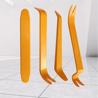 BỘ 4 DỤNG CỤ THÁO GỠ NỘI THẤT Ô TÔ BẰNG NHỰA tặng 1 THANH GHI SỐ THOẠI TRÊN XE Ô TÔ