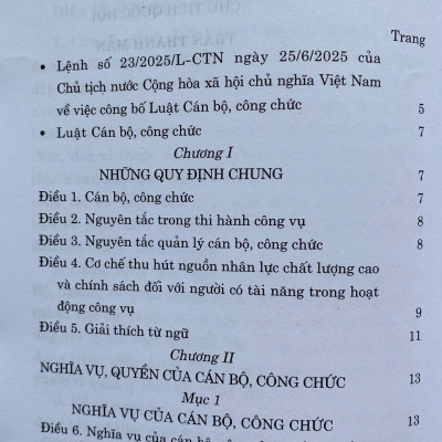  Luật Cán Bộ, Công Chức Năm 2025