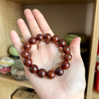 Vòng gỗ Nu Huyết Long - size 14li hàng VIP - Tuyển chọn từng hạt - không sử dụng hoá chất