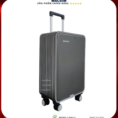 Vali hợp kim nhôm cao cấp Macsim MSLV1701 cỡ 20 inches màu ghi hàng loại 1