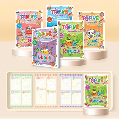 Sách - Tập Vẽ Theo Nét - Combo 5 Cuốn - Megabook