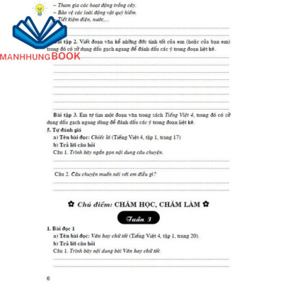 sách - "Vở bài tập cuối tuần tiếng Việt lớp 4 (bám sát SGK Cánh Diều) "