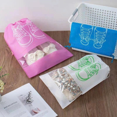 Giỏ  đựng giày  - Túi Đựng Giày Dép , Quần Áo Du Lịch Họa Tiết,Tiện Lợi, Gọn Nhẹ Có Dây Rút Chống Bẩn