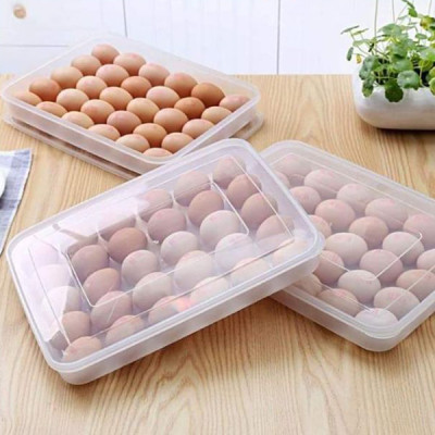Hộp đựng trứng 24 quả có nắp đậy nhựa Việt Nhật (6786), khay bảo quản trứng không bị vỡ chắc chắn