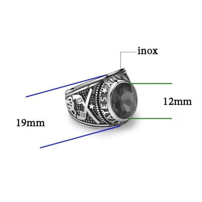 Nhẫn nam titan cao cấp thời trang rẻ đẹp nhẫn mỹ inox thép không gỉ trangsucpt đá đen nhẫn PTNNA06