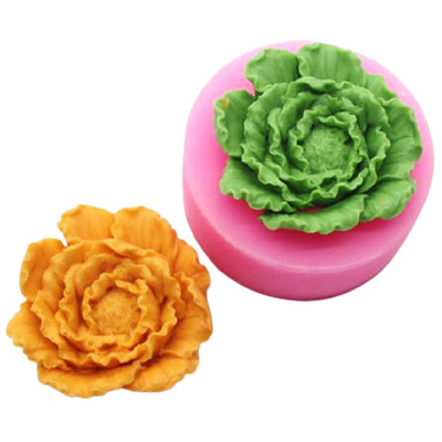 Khuôn silicon làm rau câu hoa mẫu đơn loại 8 cm - Mã số 1018