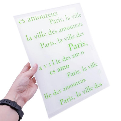 Bìa 20 Lá Double A Kiểu Paris CH17312-EN - Chữ Xanh Lá