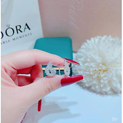 Bông tai bạc khoá bấm thời trang chất liệu bạc s925 MS0085