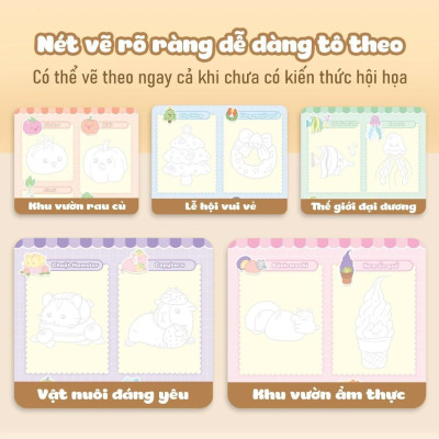 Sách - Tập Vẽ Theo Nét - Combo 5 Cuốn - Megabook