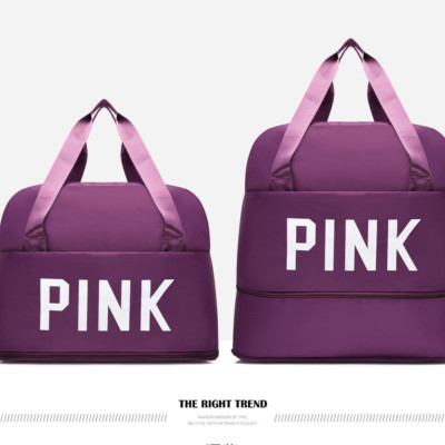 Túi xách du lịch 2 tầng cỡ lớn túi đựng đồ thể thao tập gym, yoga, quần áo nữ chống nước có thể nới đáy thành 2 tầng