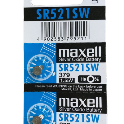 Pin Nhật Maxell SR521SW / SR521 / 521 / 379 / AG0 / L521F Chính Hãng 1 Viên