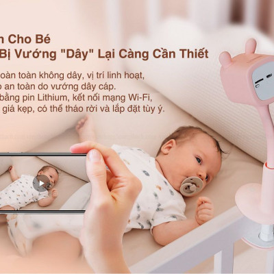 Camera không dây pin sạc IP WIFI EZVIZ BM1 trông trẻ phát hiện tiếng khóc - Hàng chính hãng