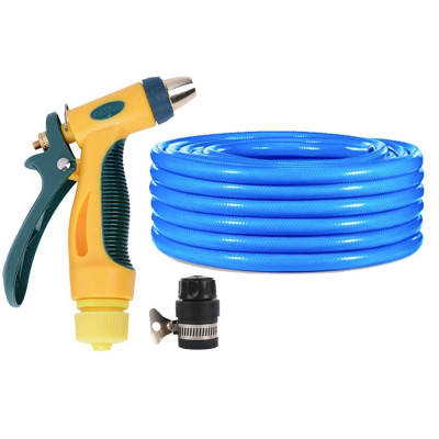 Bộ dây vòi xịt nước rửa xe,tưới cây tăng áp 3 lần 15m (nối nhựa đen 713-2)