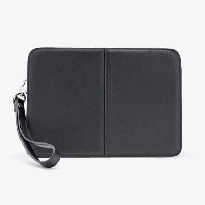 Ví Da Cầm Tay Clutch Nam Hàng Hiệu GENCE CK14 Da Bò Khóa Số Cao Cấp Màu Đen