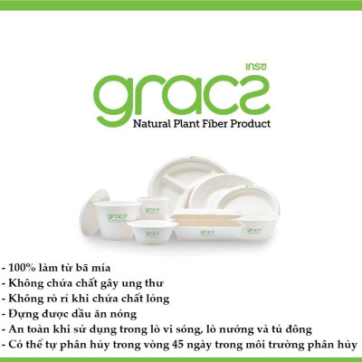 Combo 50 cái Tô giấy bã mía Thái Lan 875ml - thương hiệu Gracz