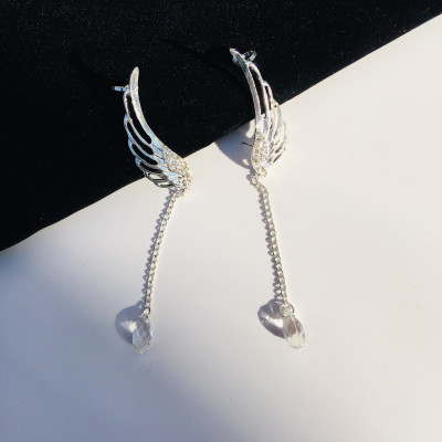 Bông tai khuyên tai cánh thiên thần giọt lệ phong cách cổ trang nổi bật