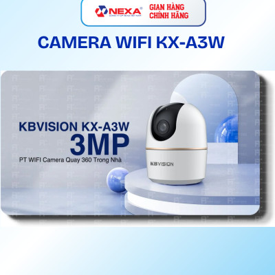 [Tặng thẻ nhớ] Camera Wifi Thông Minh KBVISION KX-A3W Xoay 360 Độ, 3MP, Đàm Thoại 2 Chiều, Hàng Chính Hãng Bảo Hành 24 Tháng