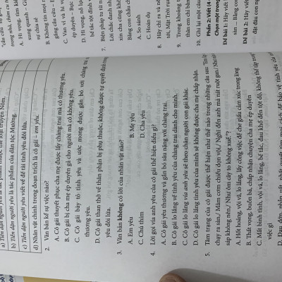Bộ đề đánh giá năng lực đọc hiểu và năng lực viết môn ngữ văn 11