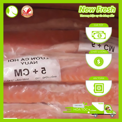 [GIAO NHANH HCM] Lườn Cá Hồi Nauy (cắt 5cm+) - Túi 300gr