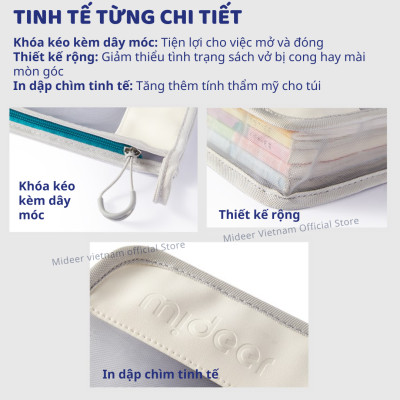 Túi lưới đựng tài liệu nhiều ngăn A4 mideer Organized Subject Storage Bag