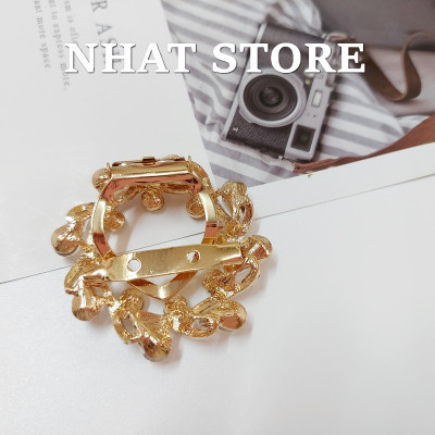 Ghim cài áo cao cấp, trâm cài áo vest nam nữ đính đá sang trọng, tinh tế, Kẹp vạt áo/váy (cỡ 4.5x4.5cm)