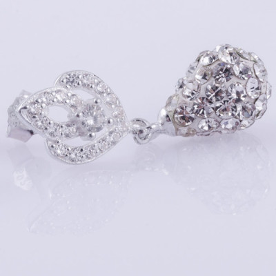 Bông tai bạc nữ trang sức bạc Ý S925 Bạc Xinh ED062