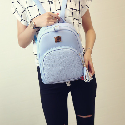 Balo Nữ Cao Cấp, Balo Hàn Quốc Họa Tiết Da Cá Sấu Cho Nữ Vải Nylon Chống Thấm, Ngăn Chứa Rộng Rãi