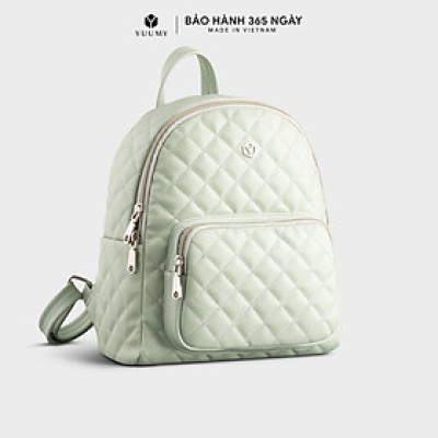 Balo Yuumy ( Thời trang nữ họa tiết hình thoi cỡ trung - Balo da Seasand YBA93 )