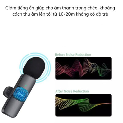 Micro Thu Âm Cài Áo Không Dây (2 Mic) Cho Điện Thoại Android Cổng Type C Lọc Tiếng Ồn Xa 20m Máy Tính Bảng Máy Ảnh Hỗ Trợ Quay Video Tiktok Livestream Review Vlog Youtube Chất Lượng Cao – Hàng Nhập Khẩu