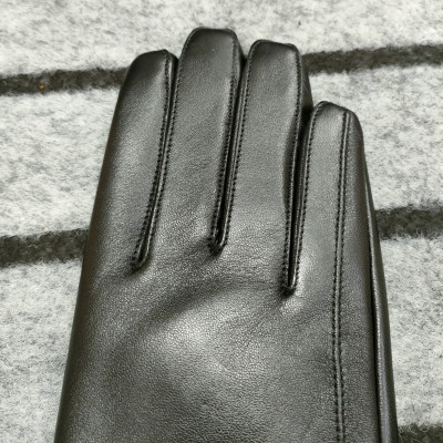 Bao tay da nam BHY8717 Găng tay nam da cừu. Tích hợp cảm ứng, Lót lông ấm