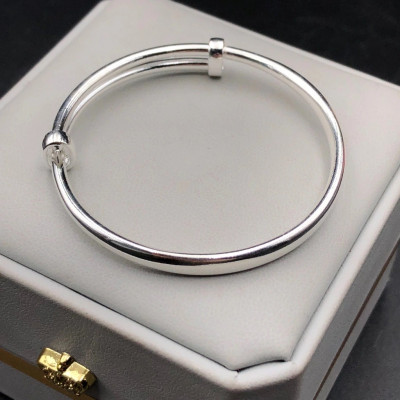 Lắc Tay , Chân Trẻ Em Bạc Ta S99 Dạng Kiềng Đơn Giản Bạc Hiểu Minh LTE064S