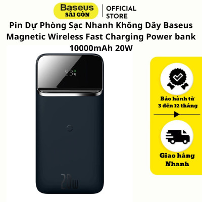 Pin dự phòng Baseus Magnetic Wireless Fast Charging Power bank 10000mAh 20W PPCXW- hàng chính hãng