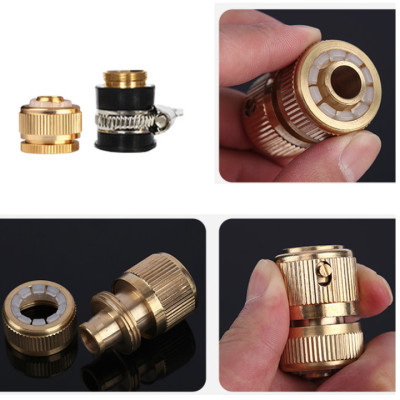 Bộ dây và vòi xịt rửa xe tưới cây tăng áp thông minh 810-2621 (dây xanh dẹt-cút nối đồng)