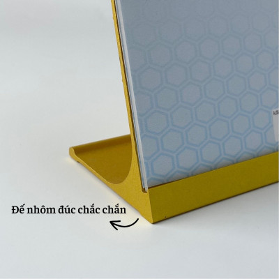 Bảng thông tin để bàn nhôm Enter AL35 100x100mm, Khung thông tin sản phẩm, Khung bảng giá, Kệ trưng bày để bàn