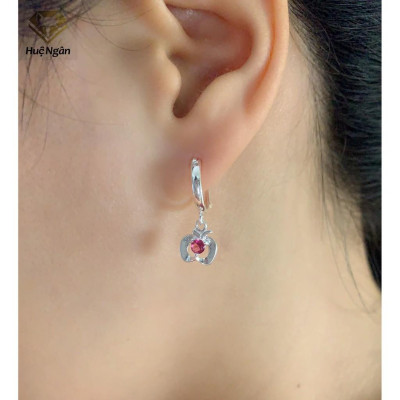 Bông tai bạc Ý 925 Huệ Ngân - APPLE RYE141138
