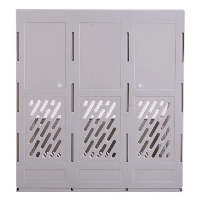 Khay Tài Liệu Nhựa Cứng 3 Ngăn Đứng Deli 9845 - Màu Ngẫu Nhiên