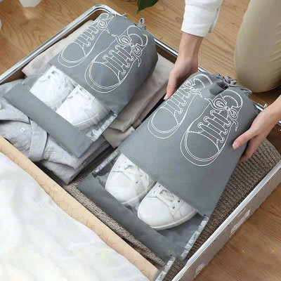 Giỏ  đựng giày  - Túi Đựng Giày Dép , Quần Áo Du Lịch Họa Tiết,Tiện Lợi, Gọn Nhẹ Có Dây Rút Chống Bẩn