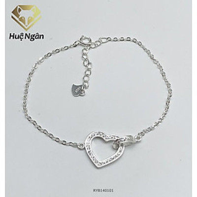 Lắc tay bạc 925 Huệ Ngân - Tim xinh đính đá RYB140101