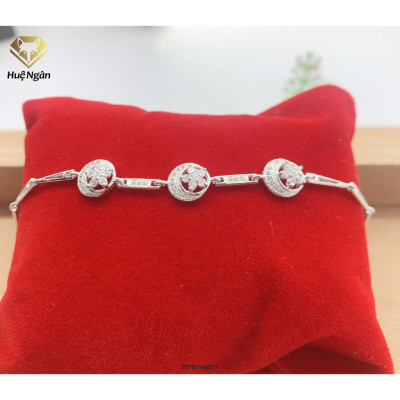 Lắc tay bạc 925 Huệ Ngân - Hình tròn xinh xắn RYB140017
