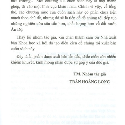 Nghiên Cứu Ấn Độ Tại Việt Nam Năm 2018 - Những Vấn Đề Văn Hóa, Xã Hội Và Phát Triển