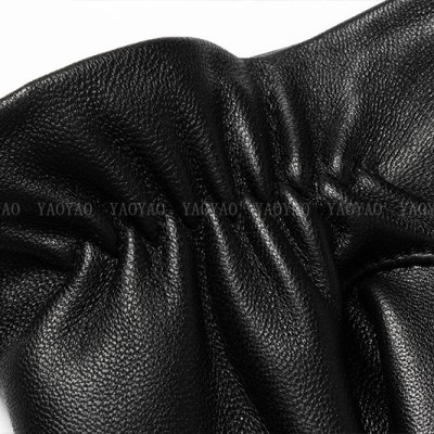 Găng tay nam da cừu cao cấp BHY5333 Lót lông giữ ấm, cảm ứng điện thoại, chống nước