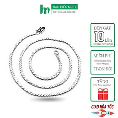 Dây Chuyền Nam Bạc Hiểu Minh DBN025S Bạc Ta 4 chỉ 1 dài 58- 60cm