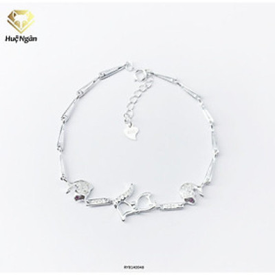 Lắc tay bạc 925 Huệ Ngân - Cá và mèo RYB140048