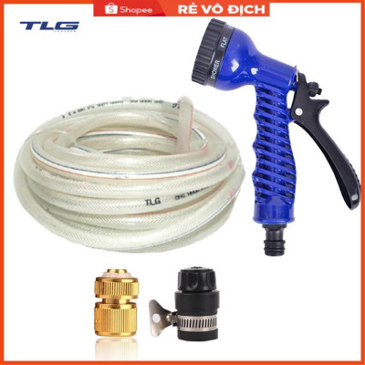 Bộ vòi tưới cây,rửa xe tăng áp lực nước 20m (cút đồng nối nhựa đen 713-2) 206843